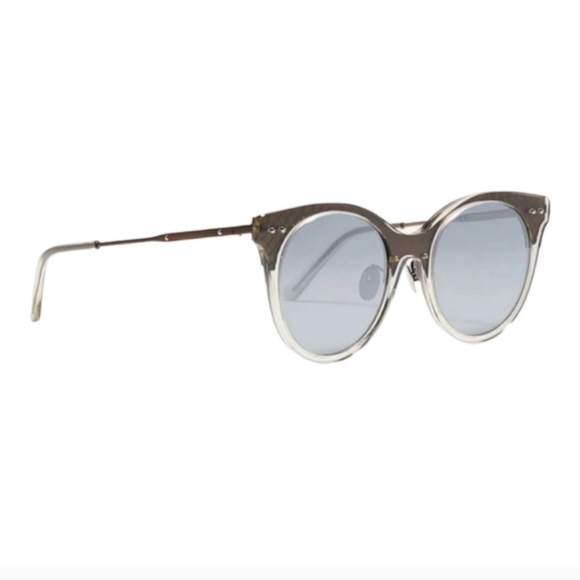 Bottega Veneta Rounded Cat-Eye Sunglasses, Brown | Bronze, NIB - Picture 2 of 16